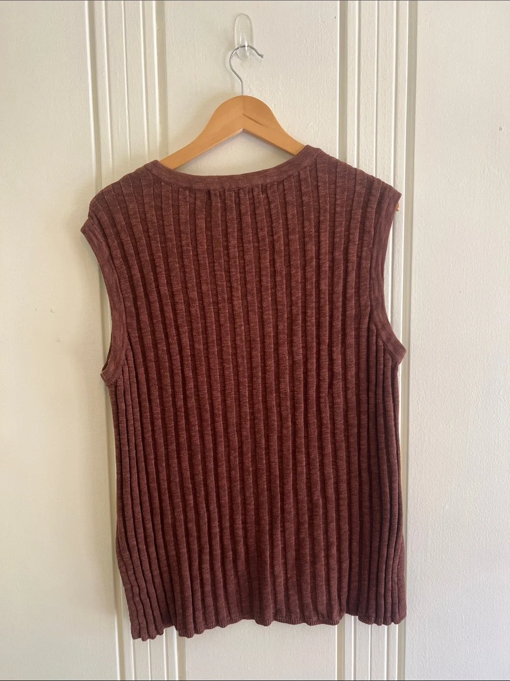 Free People VEDA SWEATER (Top only) Ribbed V-Neck Sleeveless Sweater Vest